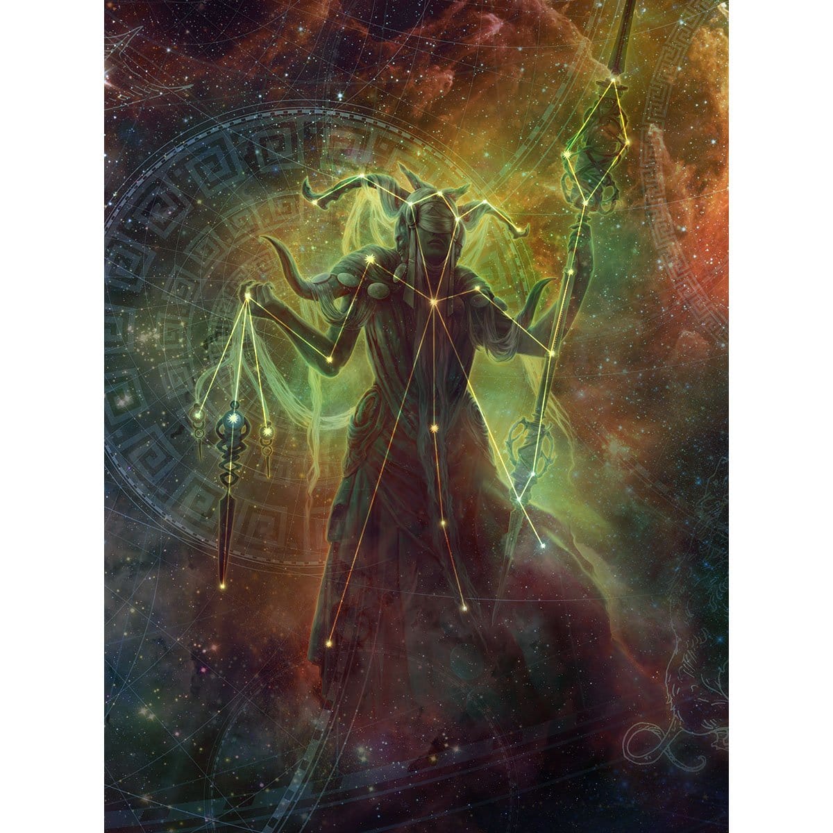 constellation cards mtg Klothys, God of Destiny Print