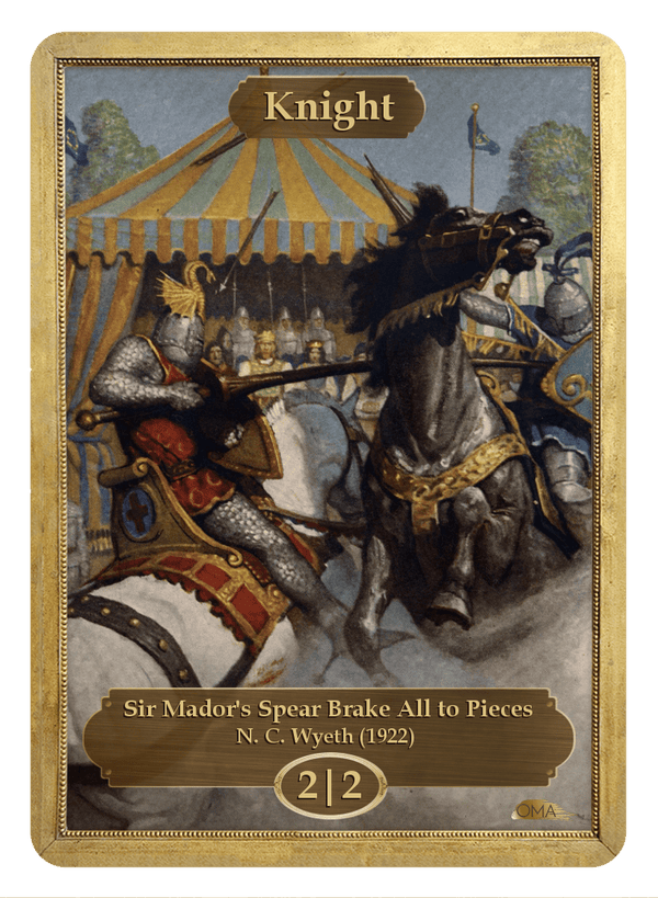 Knight Token (2/2) by N. C. Wyeth - Original Magic Art