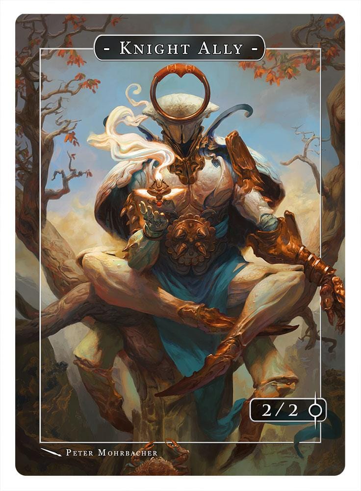 Knight Ally Token (2/2) by Peter Mohrbacher - Original Magic Art Knight Ally Token (2/2) by Peter Mohrbacher - Original Magic Art