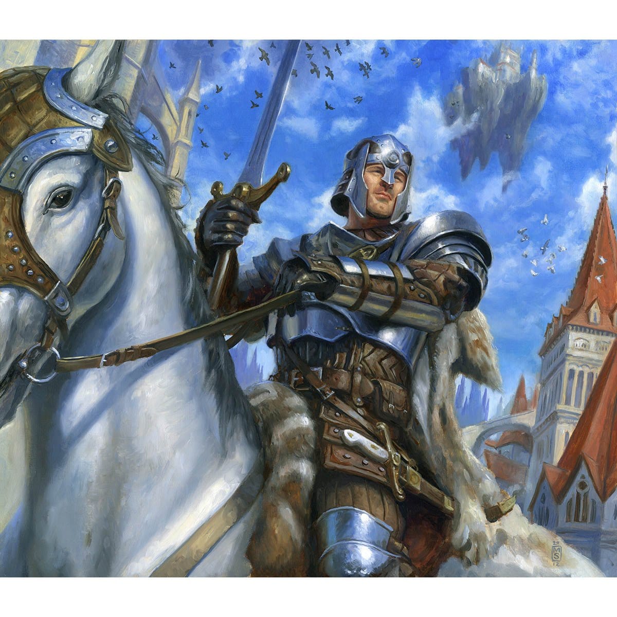 Knight Token Print - Original Magic Art Knight Token Print - Original Magic Art