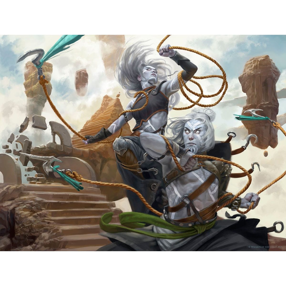 Kor Entanglers Print - Print - Original Magic Art - Accessories for Magic the Gathering and other card games