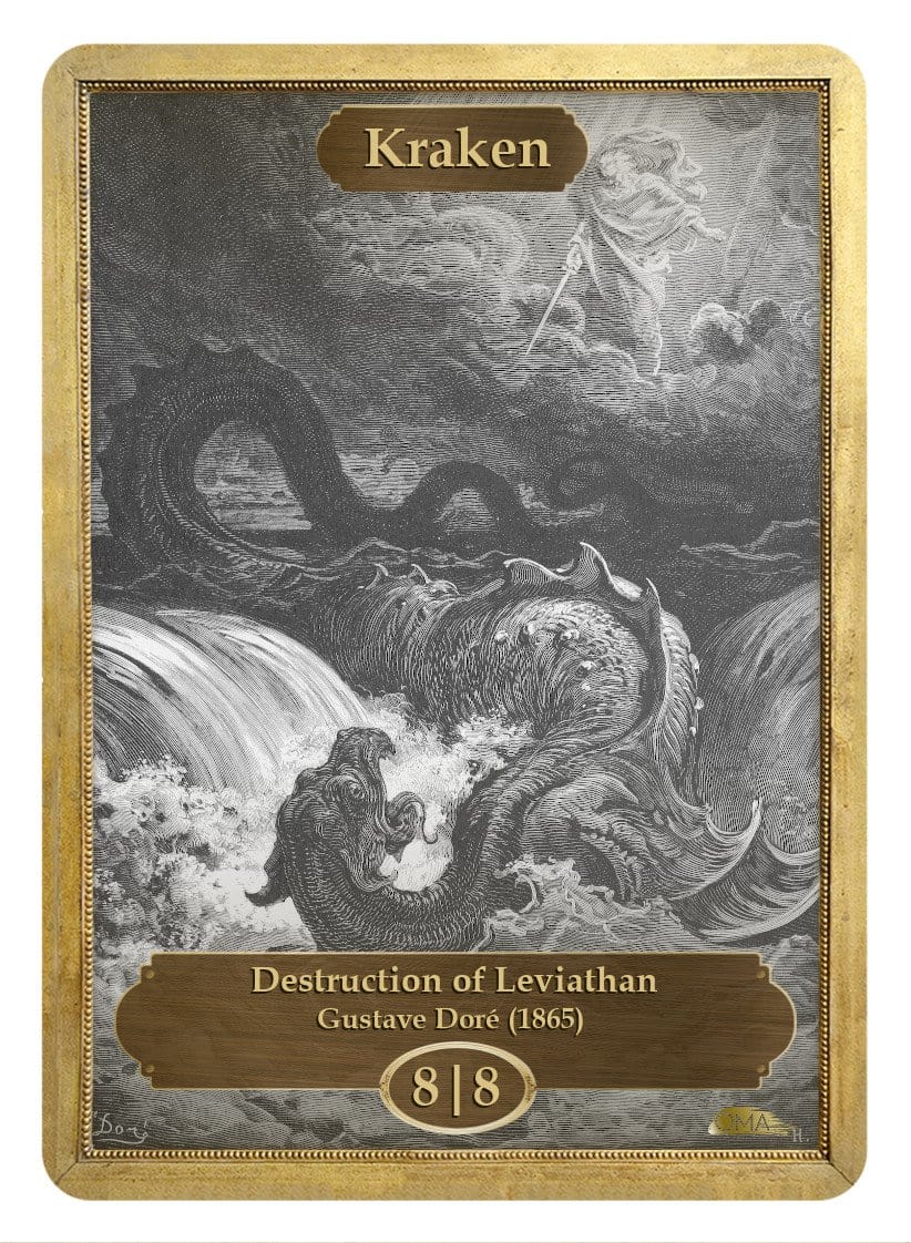Kraken Token (8/8) by Gustave Doré - Original Magic Art