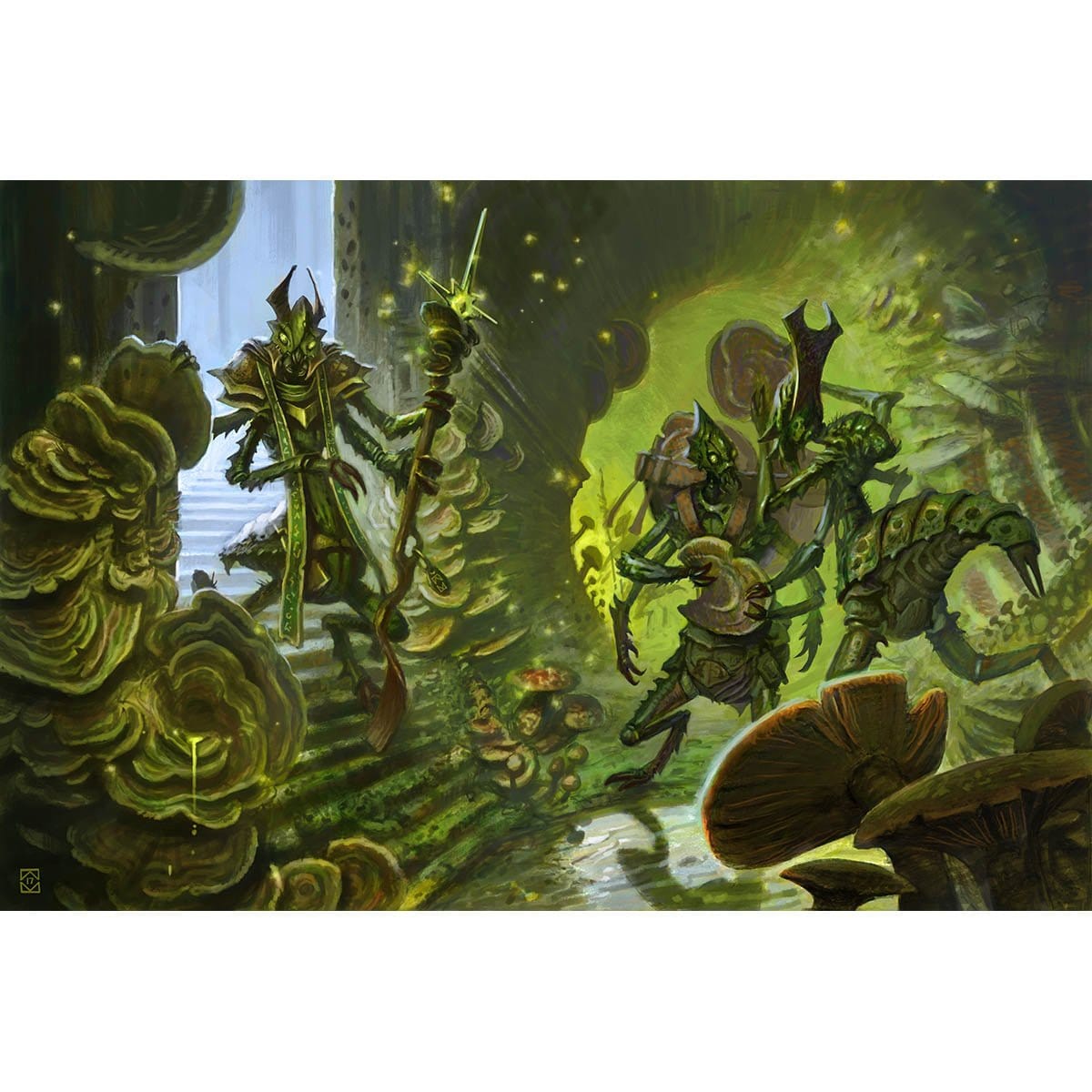 Kraul Foragers Print - Print - Original Magic Art - Accessories for Magic the Gathering and other card games