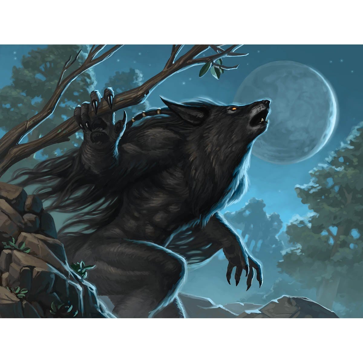 Krallenhorde Howler Print - Print - Original Magic Art - Accessories for Magic the Gathering and other card games