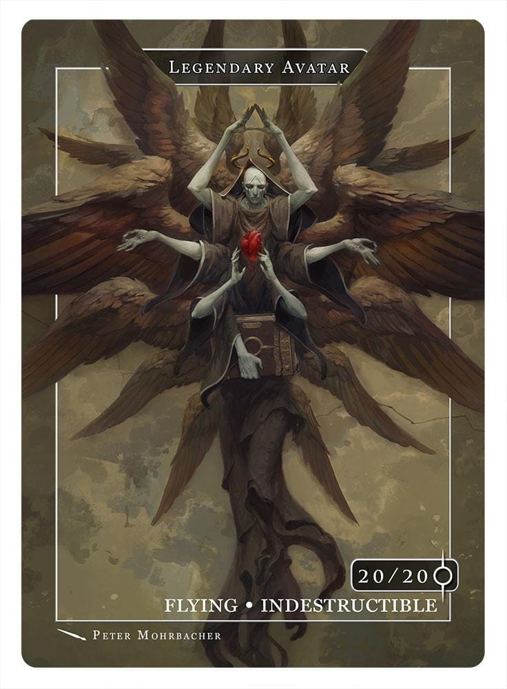 Legendary Avatar Token (20/20 - Flying, Indestructible) by Peter Mohrbacher