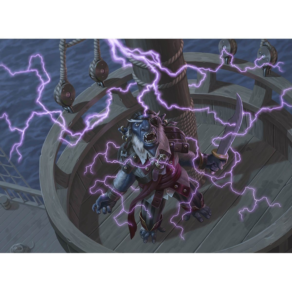 Lightning Strike Print - Print - Original Magic Art - Accessories for Magic the Gathering and other card games