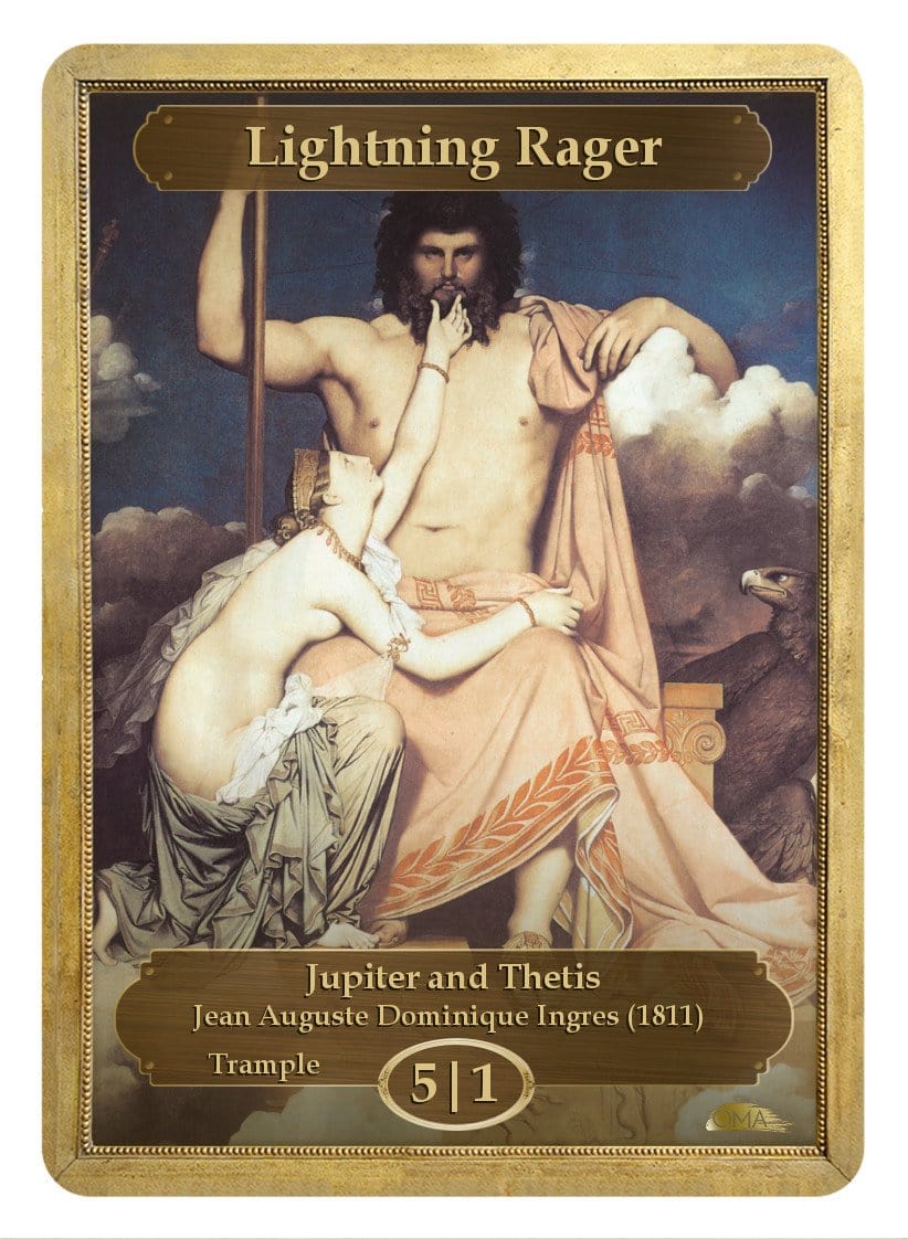 Lightning Rager Token (5/1) by Jean Auguste Dominique Ingres - Token - Original Magic Art - Accessories for Magic the Gathering and other card games