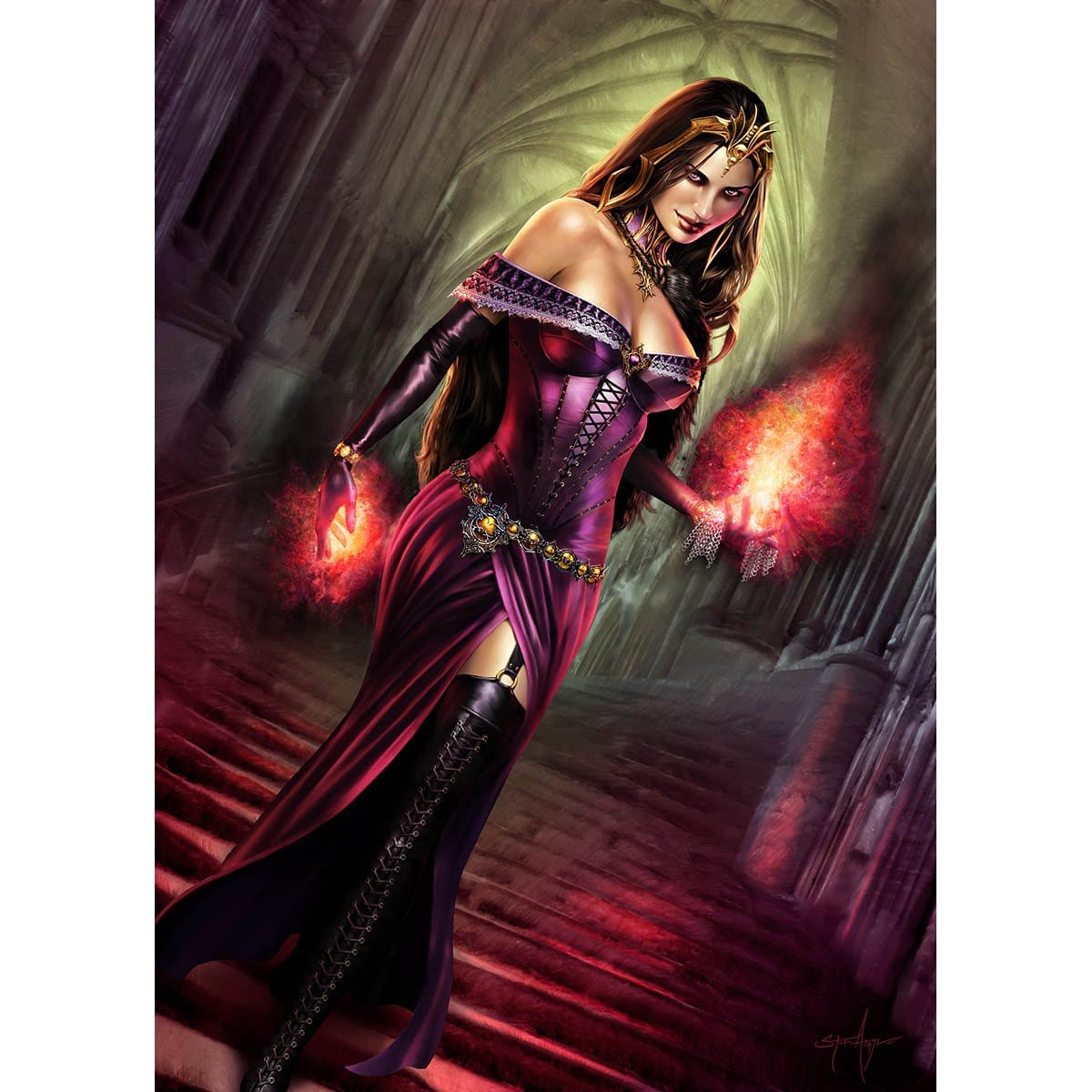 Liliana of the Veil Print - Print - Original Magic Art - Accessories for Magic the Gathering and other card games