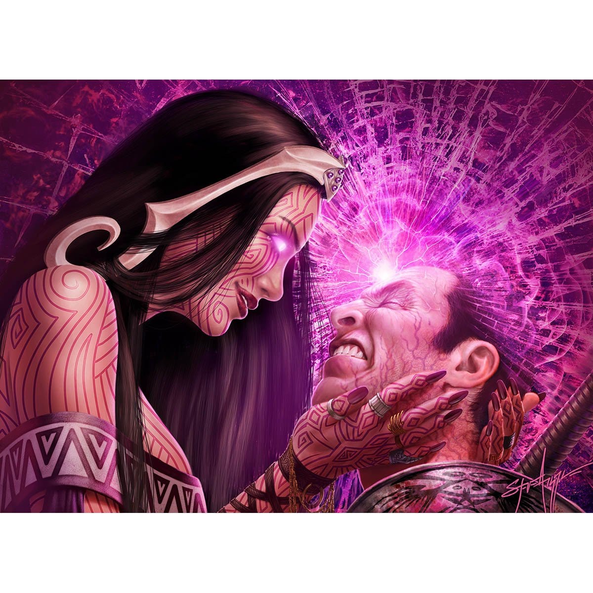 Liliana&#39;s Caress Print - Print - Original Magic Art - Accessories for Magic the Gathering and other card games