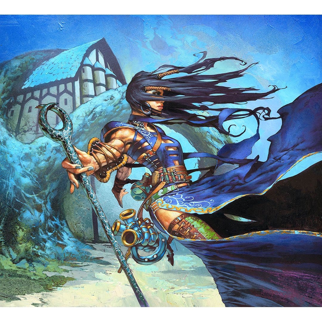 Linessa, Zephyr Mage Print - Print - Original Magic Art - Accessories for Magic the Gathering and other card games