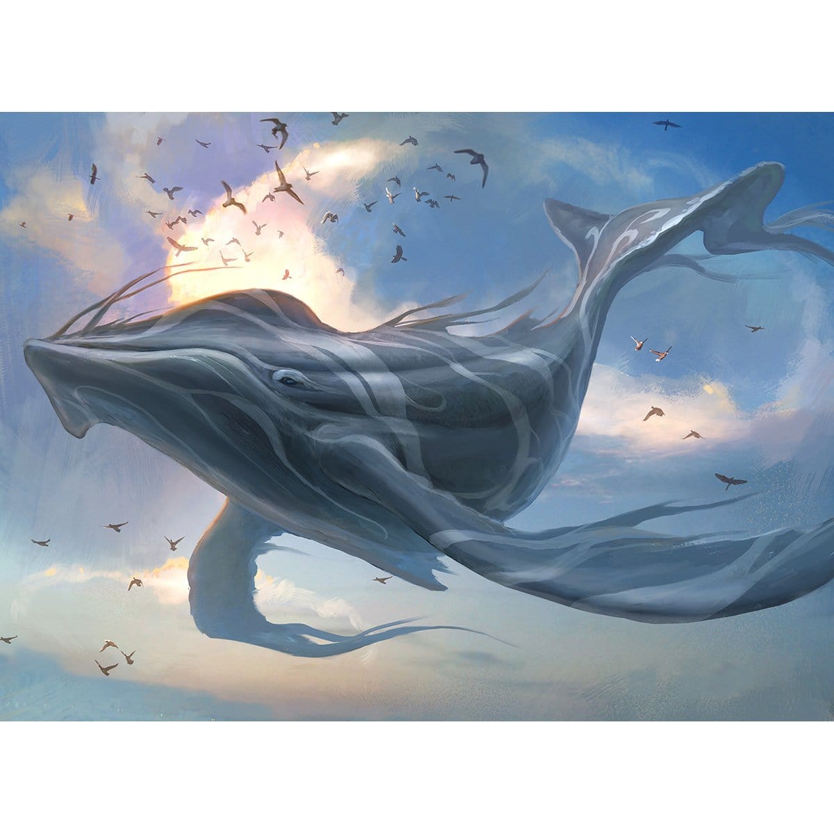 Long-Finned Skywhale Print - Original Magic Art