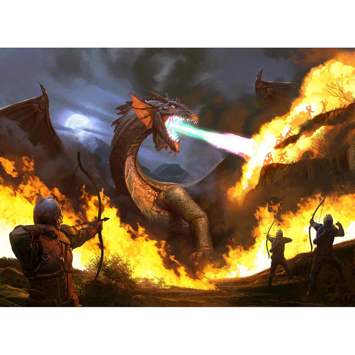 Mana-Charged Dragon Print - Print - Original Magic Art - Accessories for Magic the Gathering and other card games