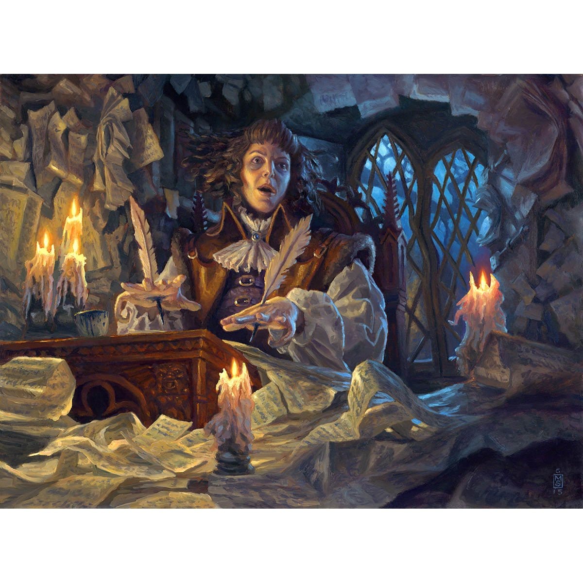 Manic Scribe Print - Print - Original Magic Art - Accessories for Magic the Gathering and other card games