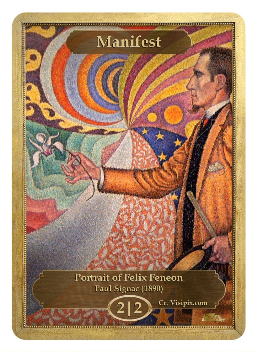 Manifest Token (2/2) by Paul Signac - Token - Original Magic Art - Accessories for Magic the Gathering and other card games