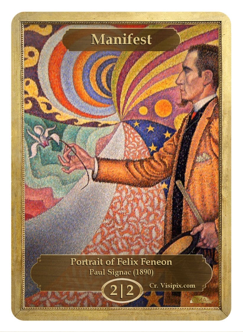 mtg portrait cards Manifest Token (2/2) by Paul Signac