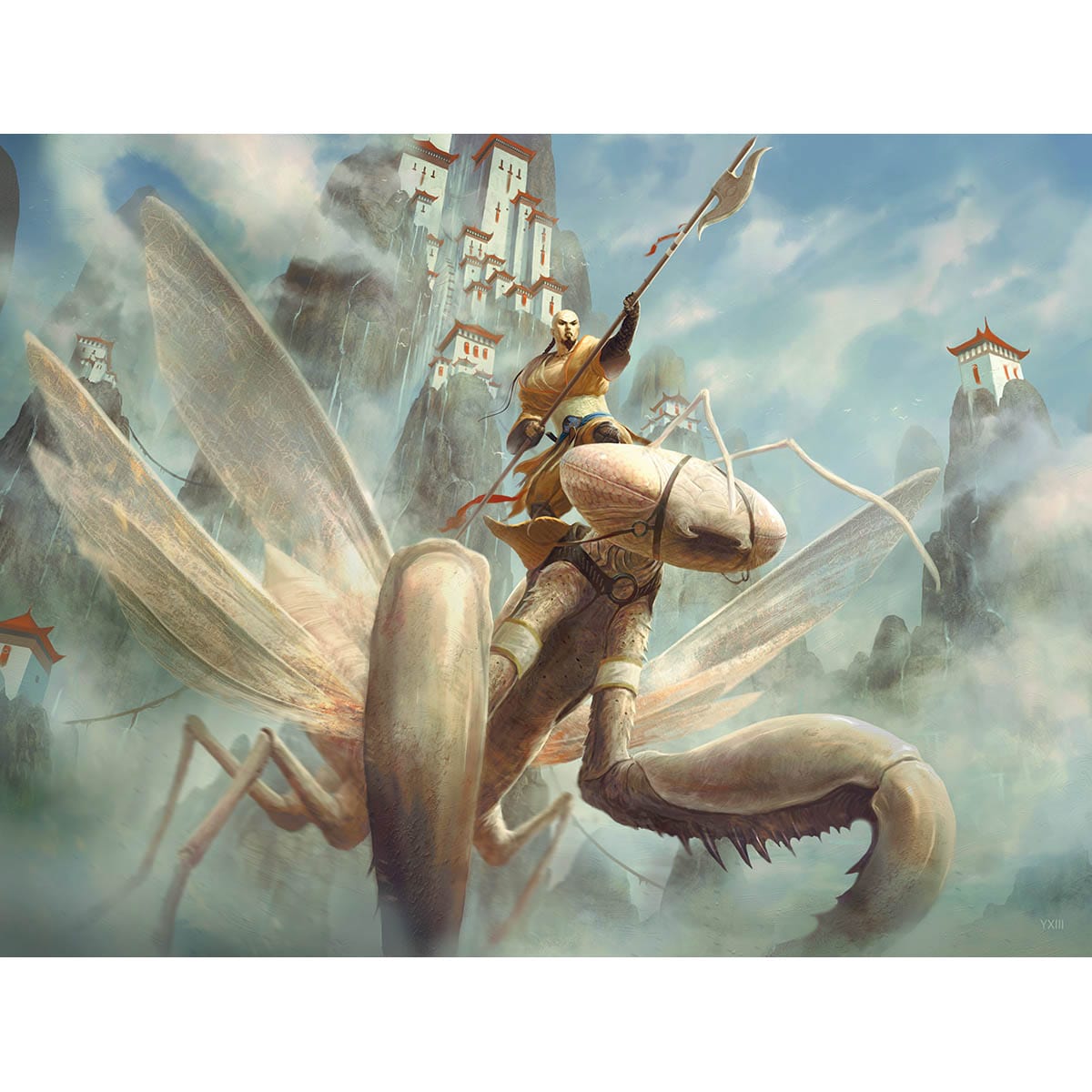 Mantis Rider Print - Print - Original Magic Art - Accessories for Magic the Gathering and other card games