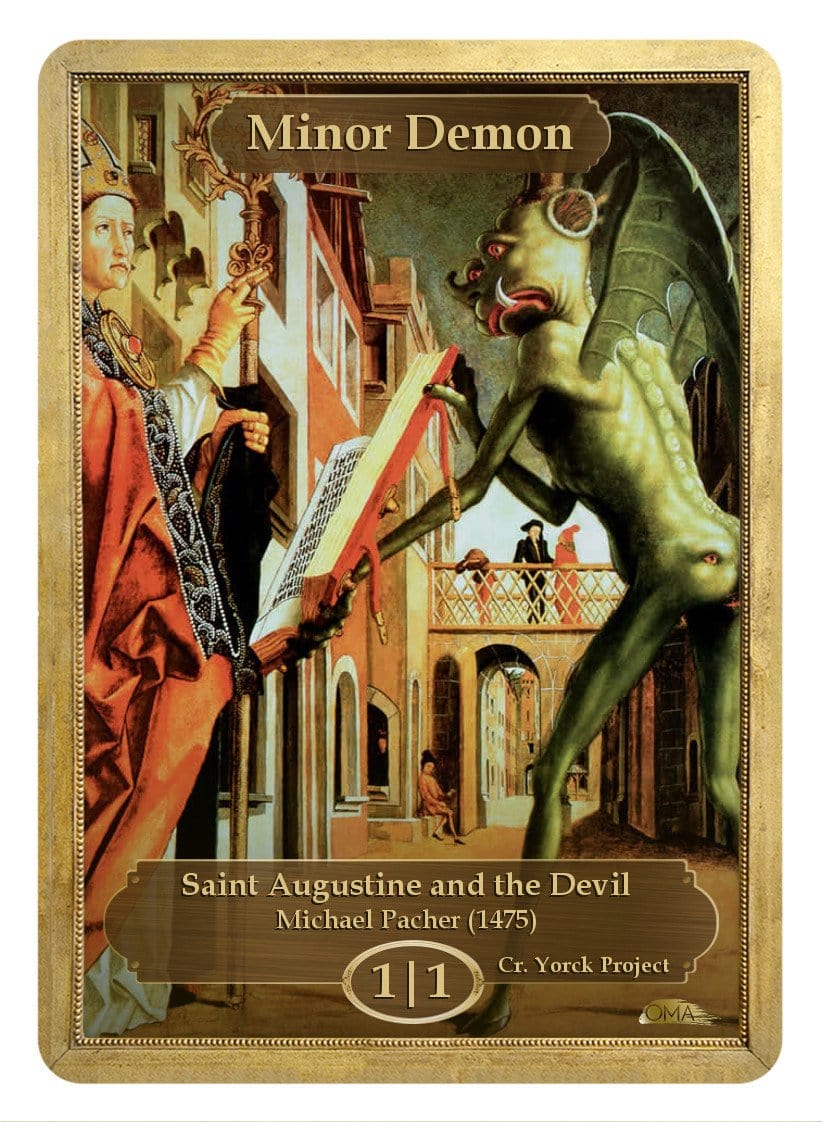 Minor Demon Token (1/1) by Michael Pacher - Token - Original Magic Art - Accessories for Magic the Gathering and other card games