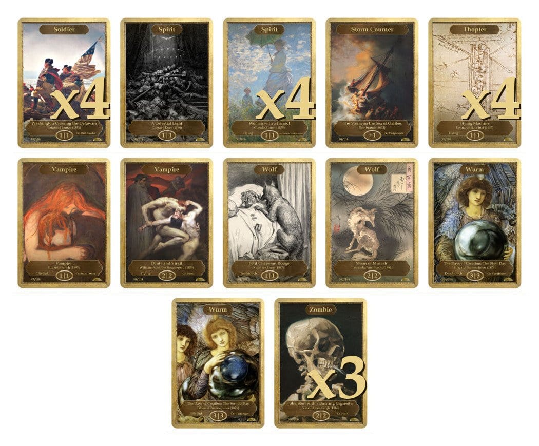 Modern Token Collection - Token Set - Original Magic Art - Accessories for Magic the Gathering and other card games