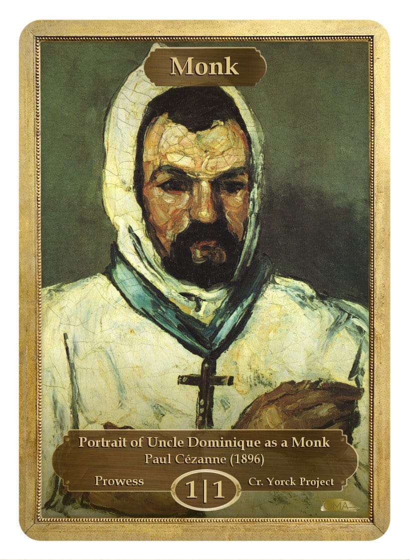 Monk Token (1/1) by Paul Cézanne - Token - Original Magic Art - Accessories for Magic the Gathering and other card games
