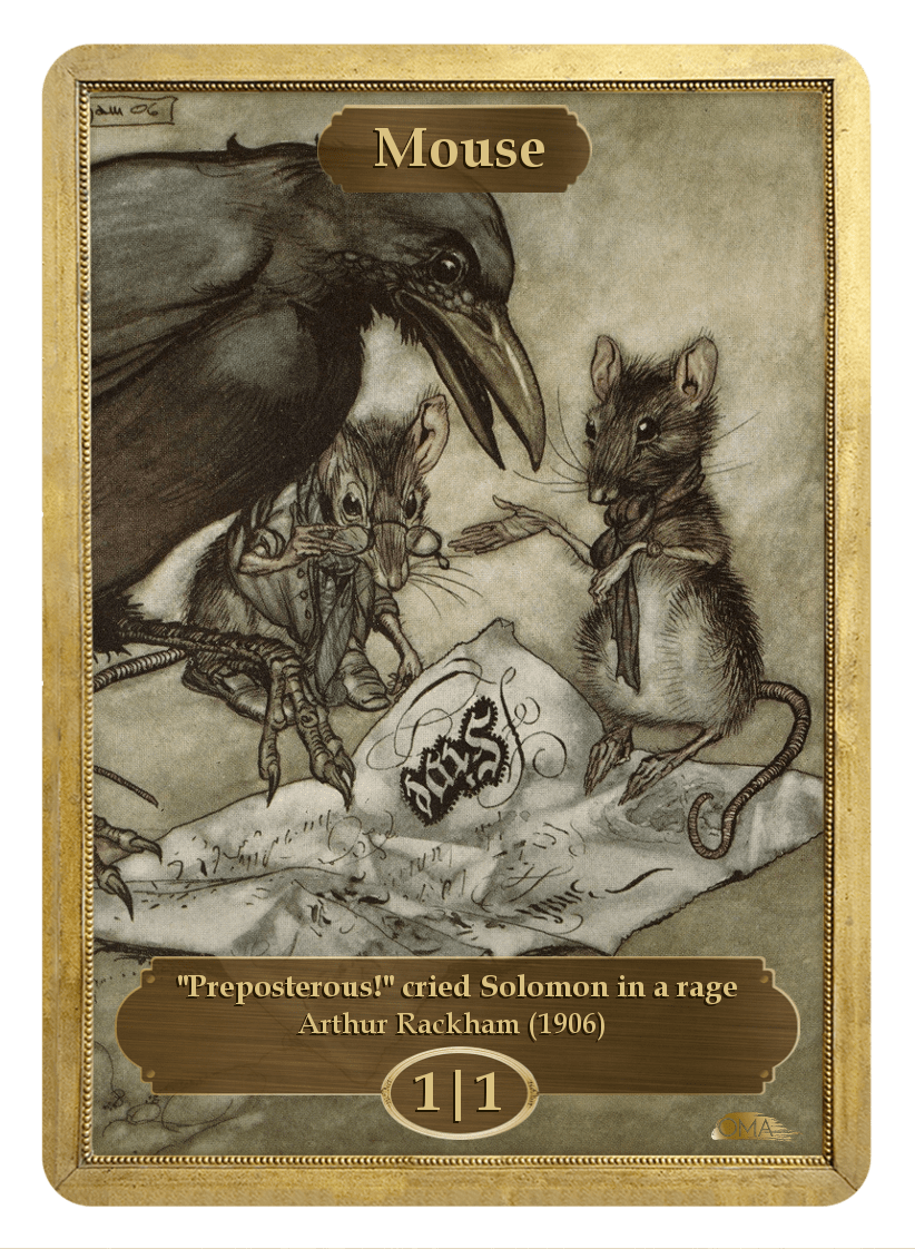 Mouse Token (1/1) by Arthur Rackham - Token - Original Magic Art - Accessories for Magic the Gathering and other card games