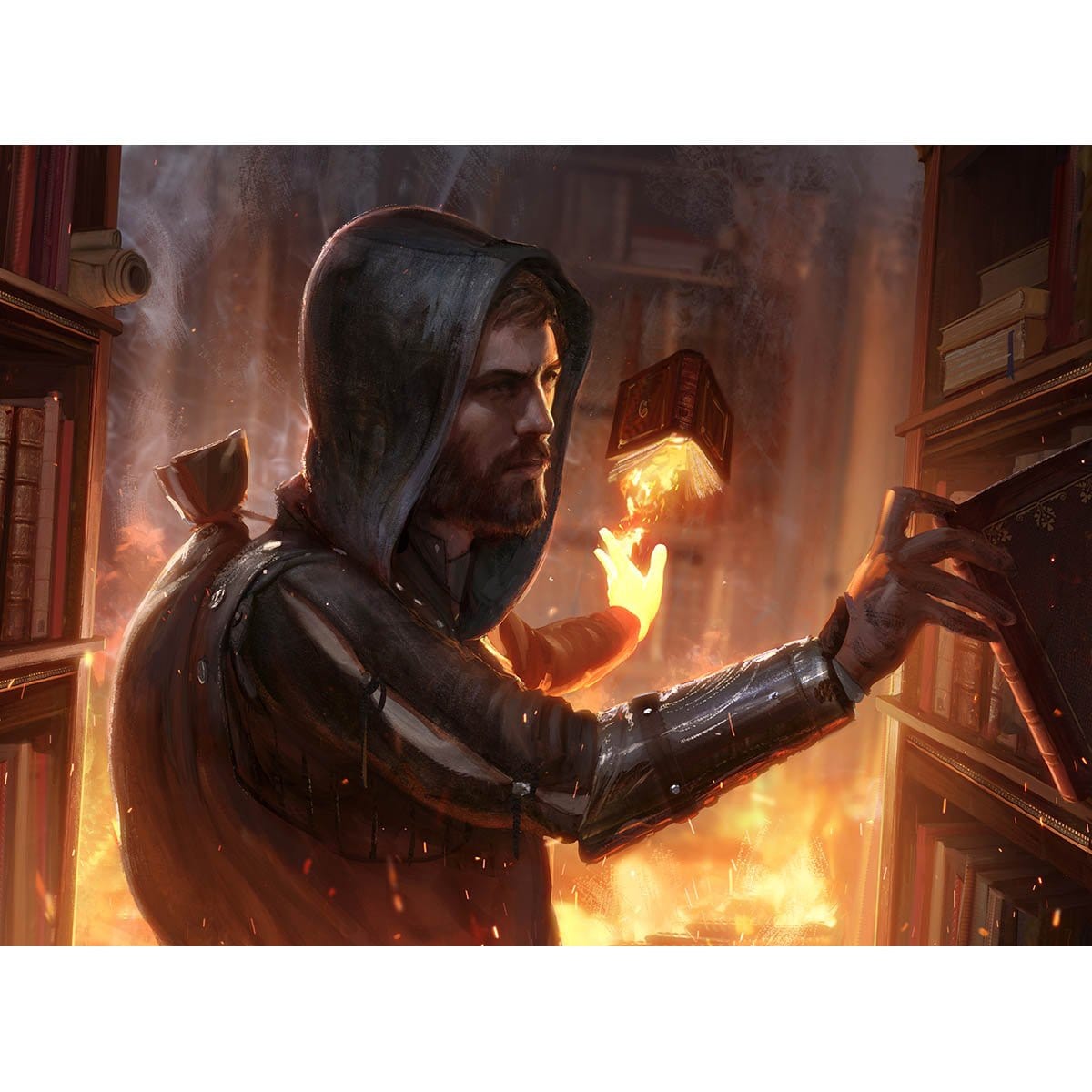 Dismissive Pyromancer Print - Print - Original Magic Art - Accessories for Magic the Gathering and other card games