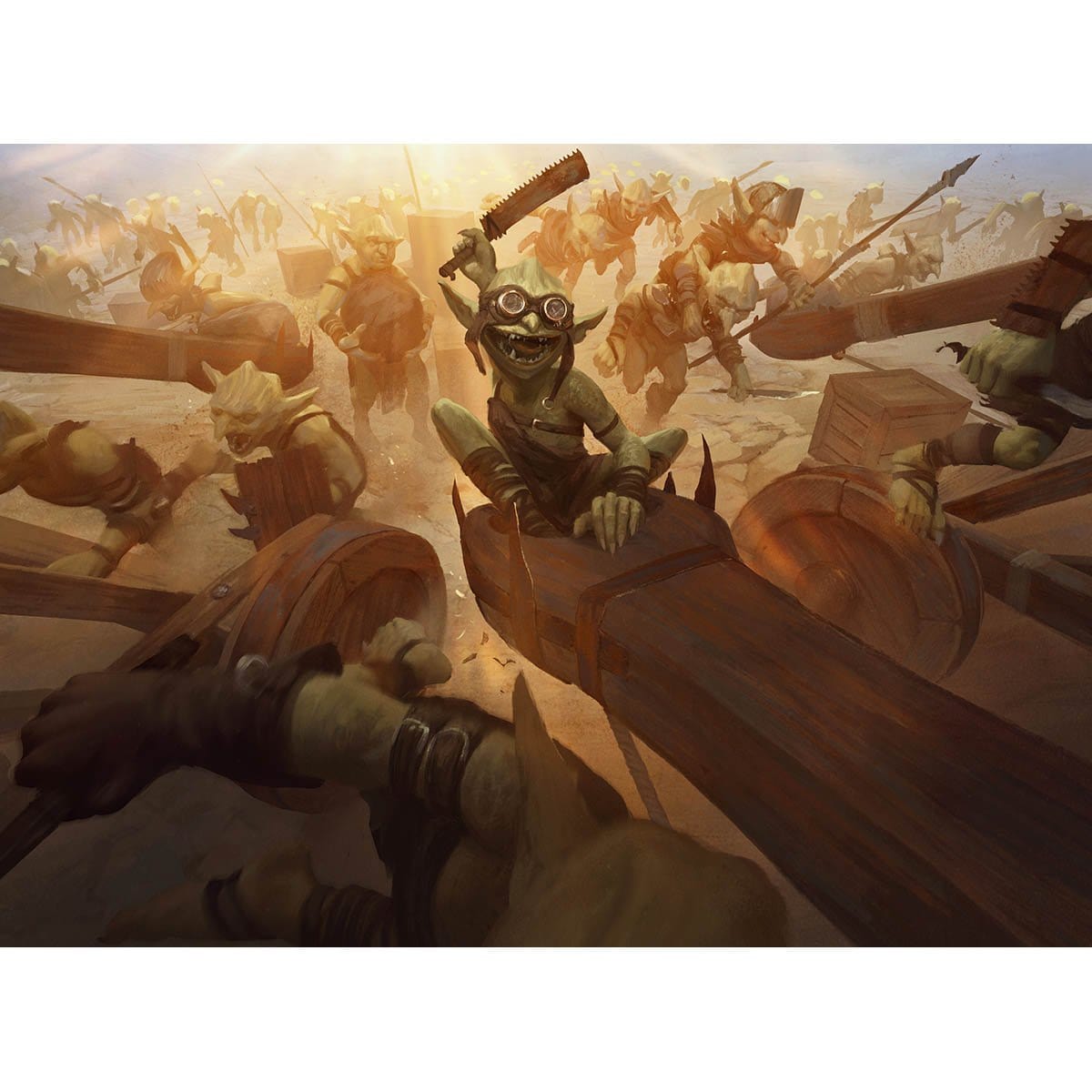 Goblin Barrage Print - Print - Original Magic Art - Accessories for Magic the Gathering and other card games