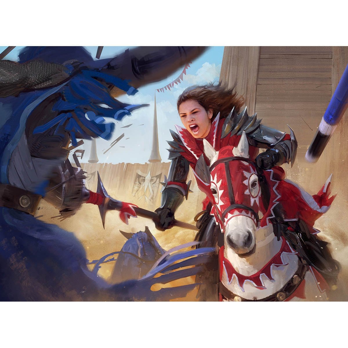 Joust Print - Print - Original Magic Art - Accessories for Magic the Gathering and other card games
