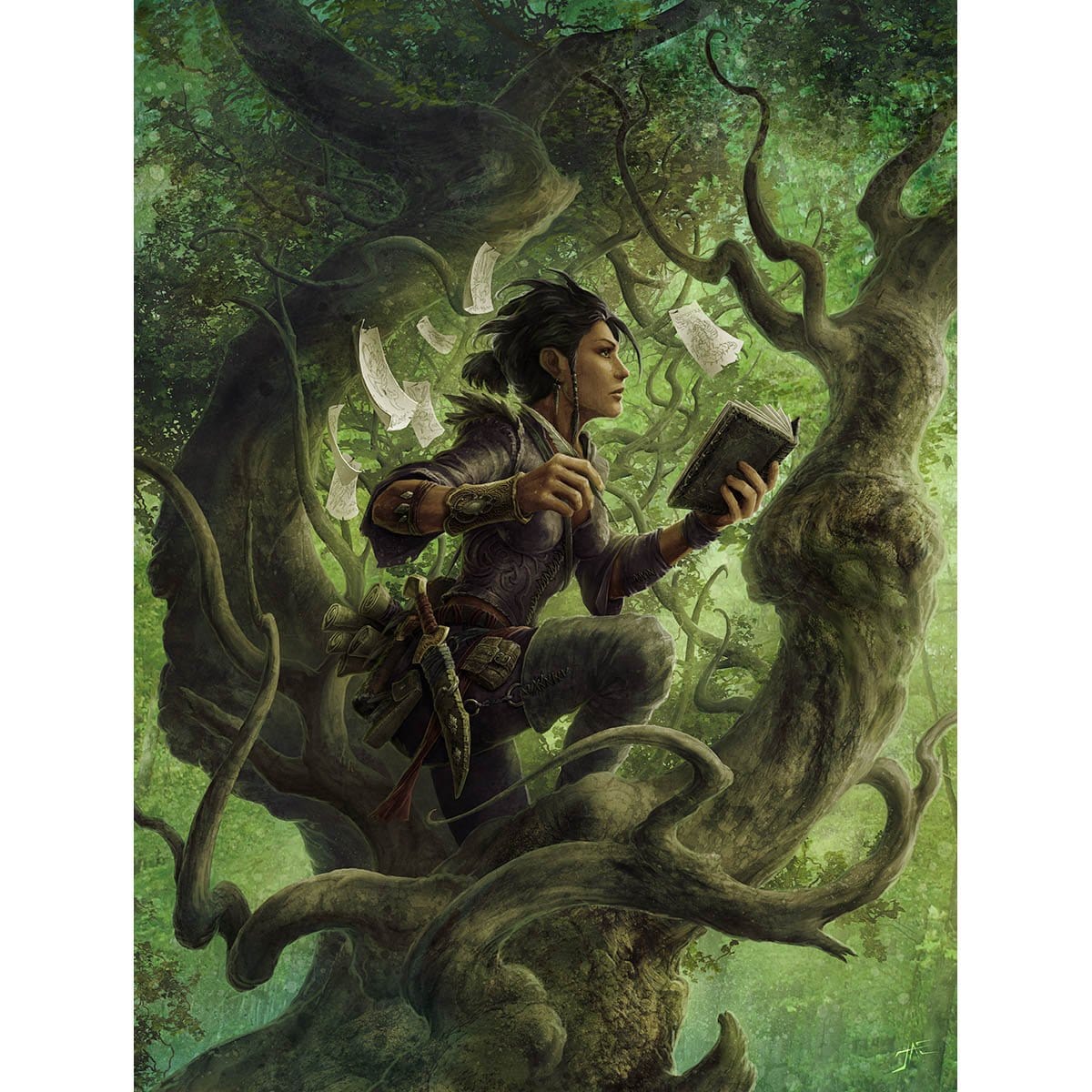 Mwonvuli Beast Tracker Print - Print - Original Magic Art - Accessories for Magic the Gathering and other card games