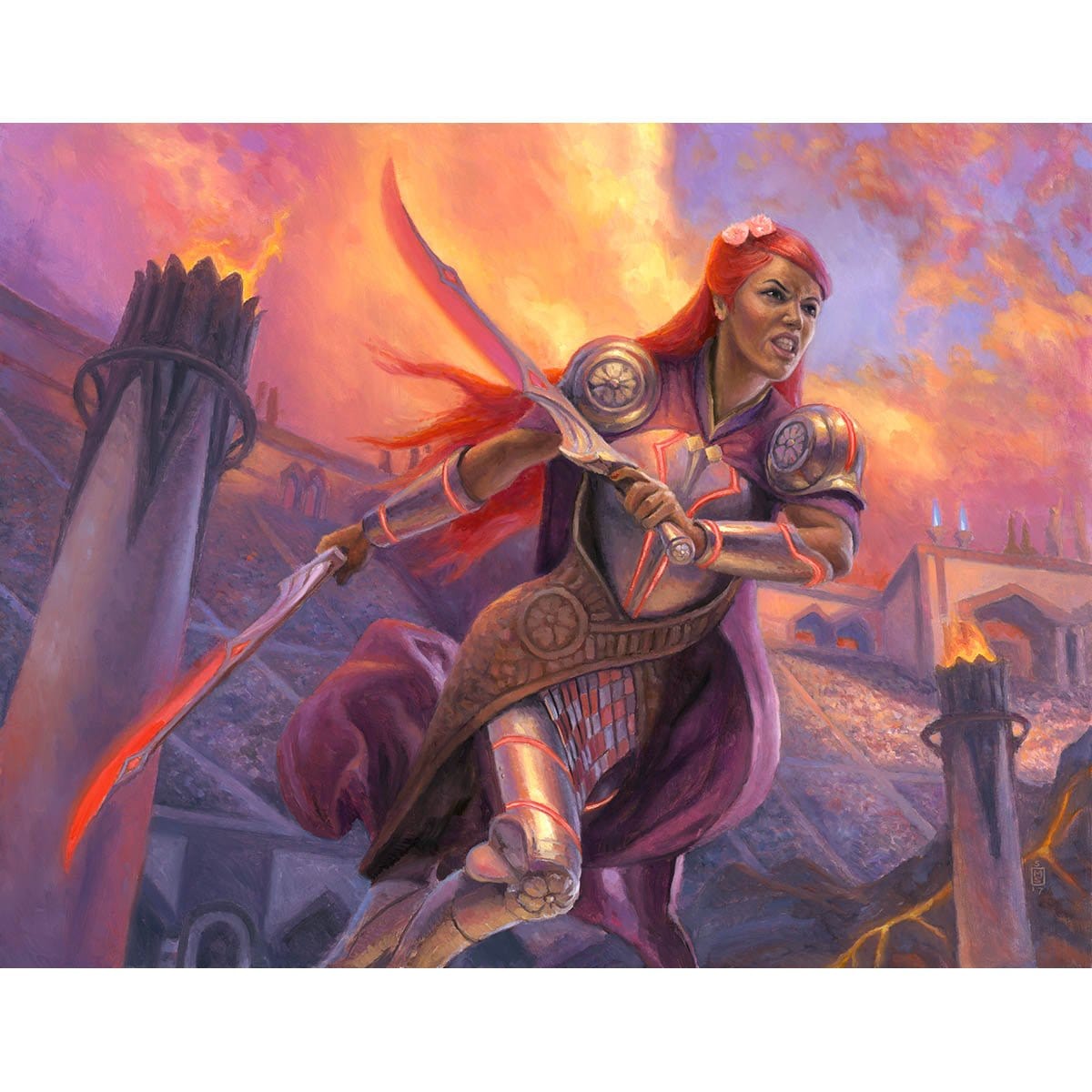 Najeela, the Blade-Blossom Print - Print - Original Magic Art - Accessories for Magic the Gathering and other card games
