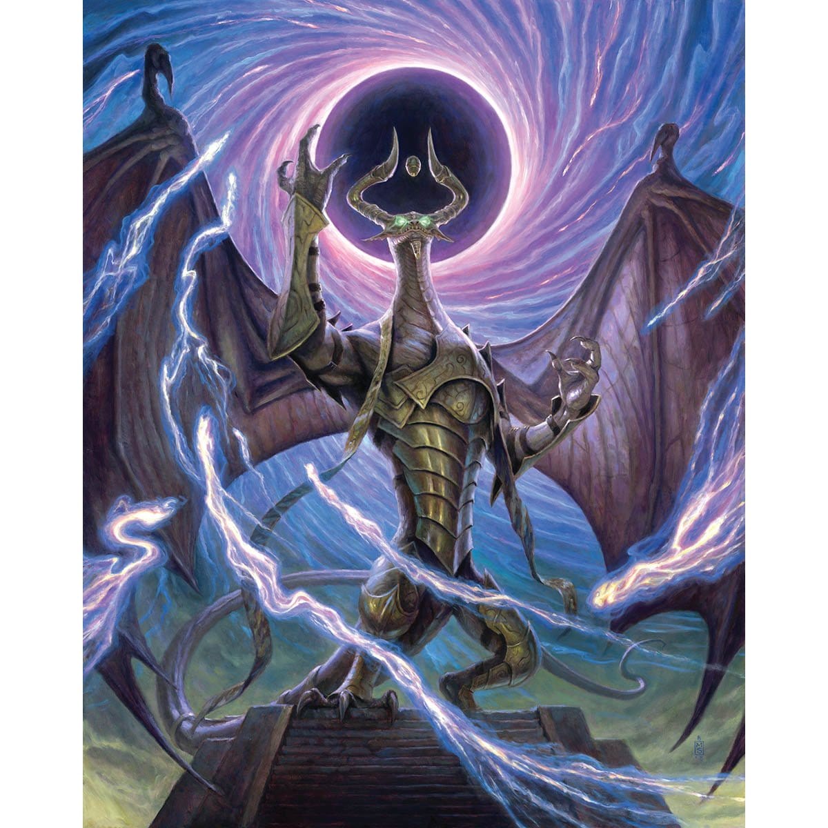 Nicol Bolas, Dragon-God Print - Original Magic Art