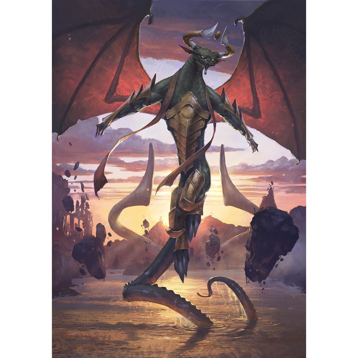 Nicol Bolas, Planeswalker Print - Print - Original Magic Art - Accessories for Magic the Gathering and other card games