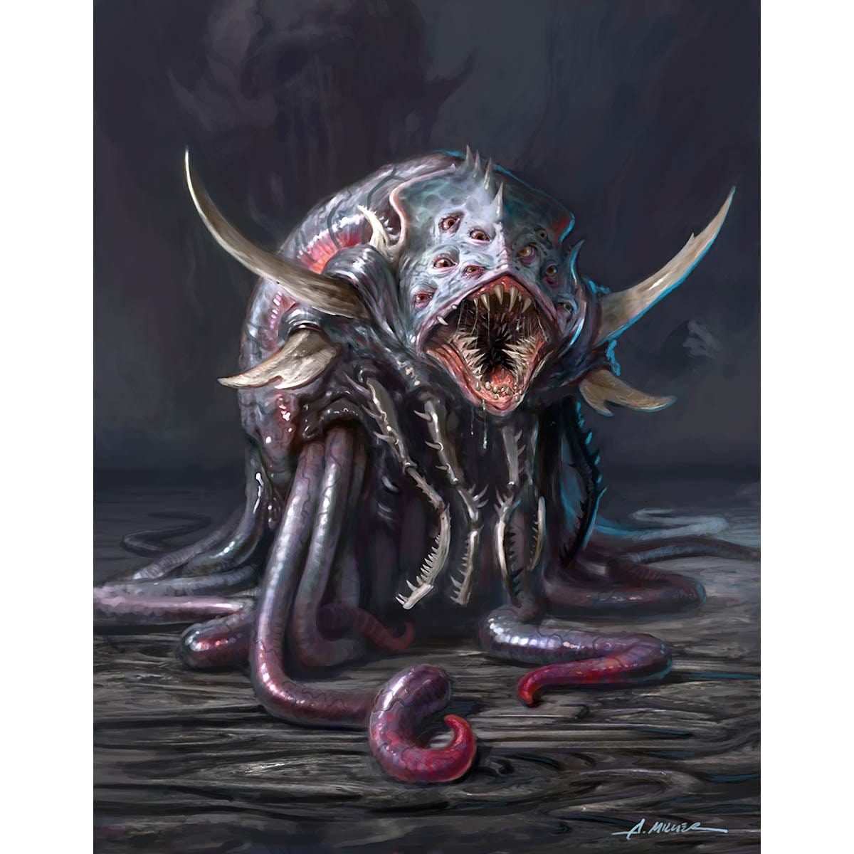 Nightmare Horror Token Print - Original Magic Art Nightmare Horror Token Print - Original Magic Art