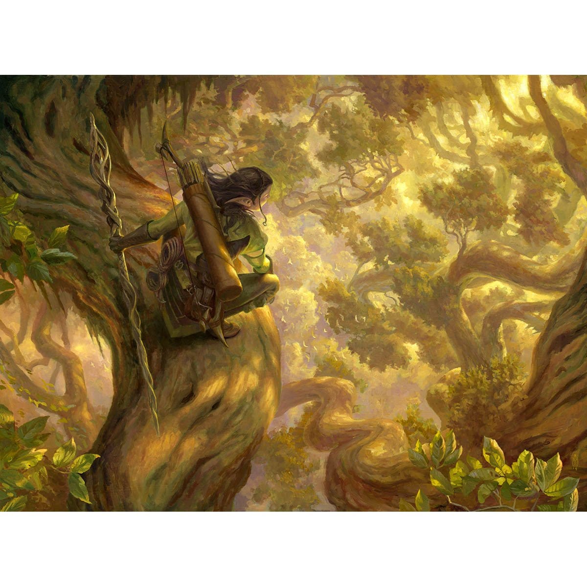 Nissa&#39;s Pilgrimage Print - Print - Original Magic Art - Accessories for Magic the Gathering and other card games