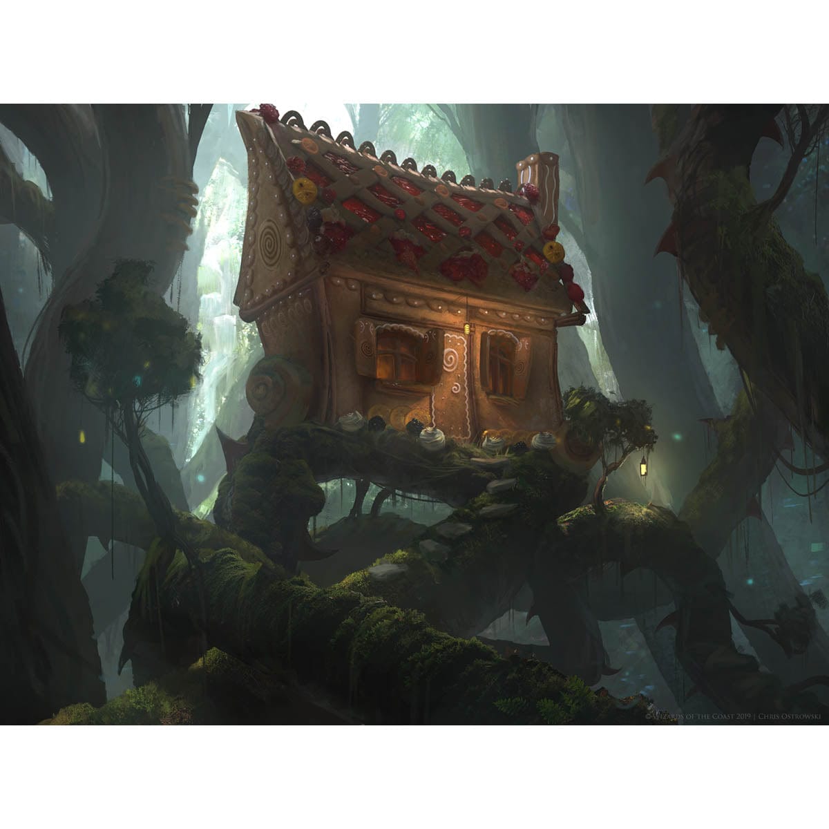 Gingerbread Cabin Print - Original Magic Art Gingerbread Cabin Print - Original Magic Art