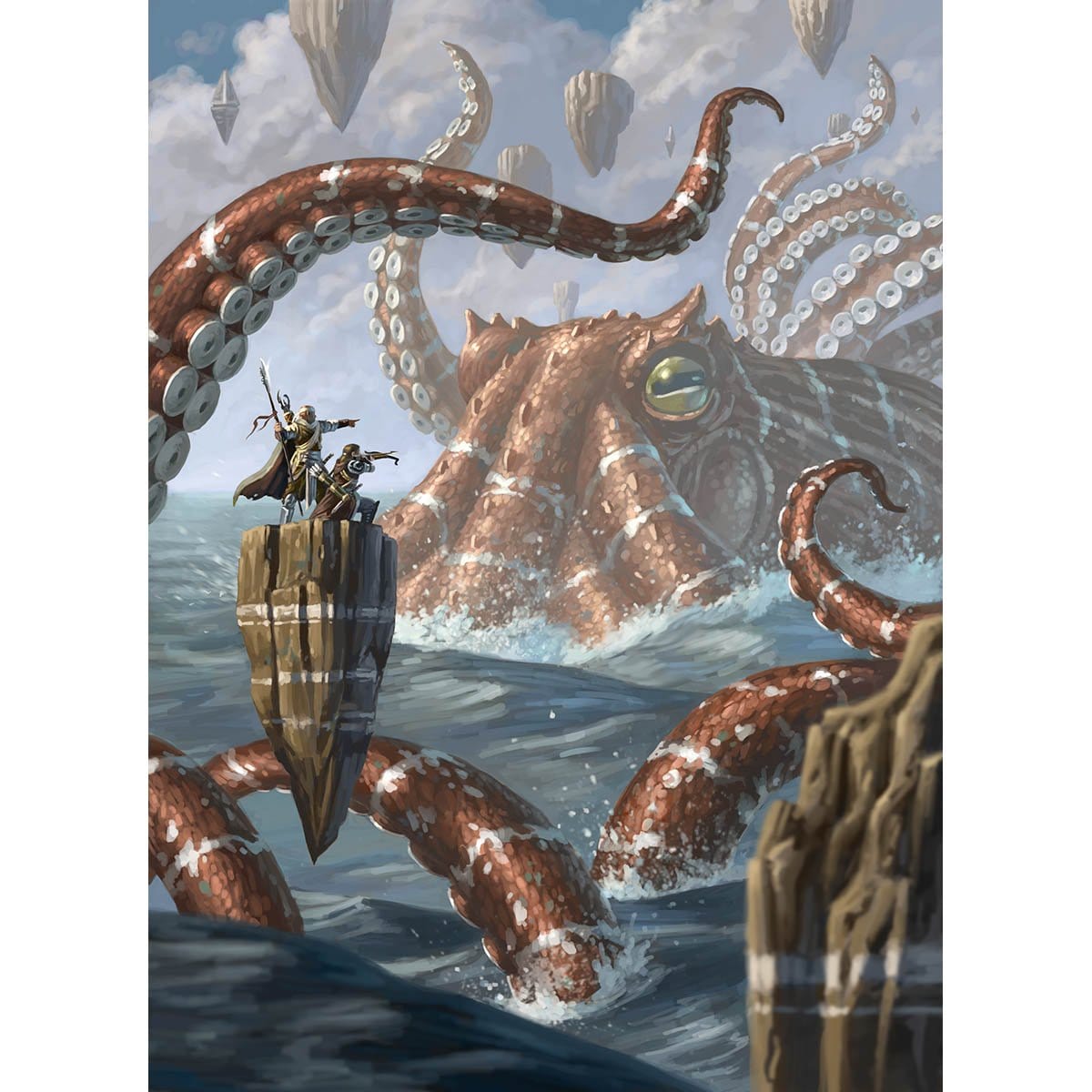 Octopus Token Print - Print - Original Magic Art - Accessories for Magic the Gathering and other card games