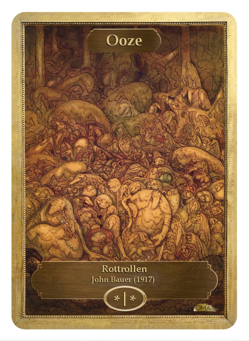 Ooze Token (*/*) by John Bauer - Token - Original Magic Art - Accessories for Magic the Gathering and other card games