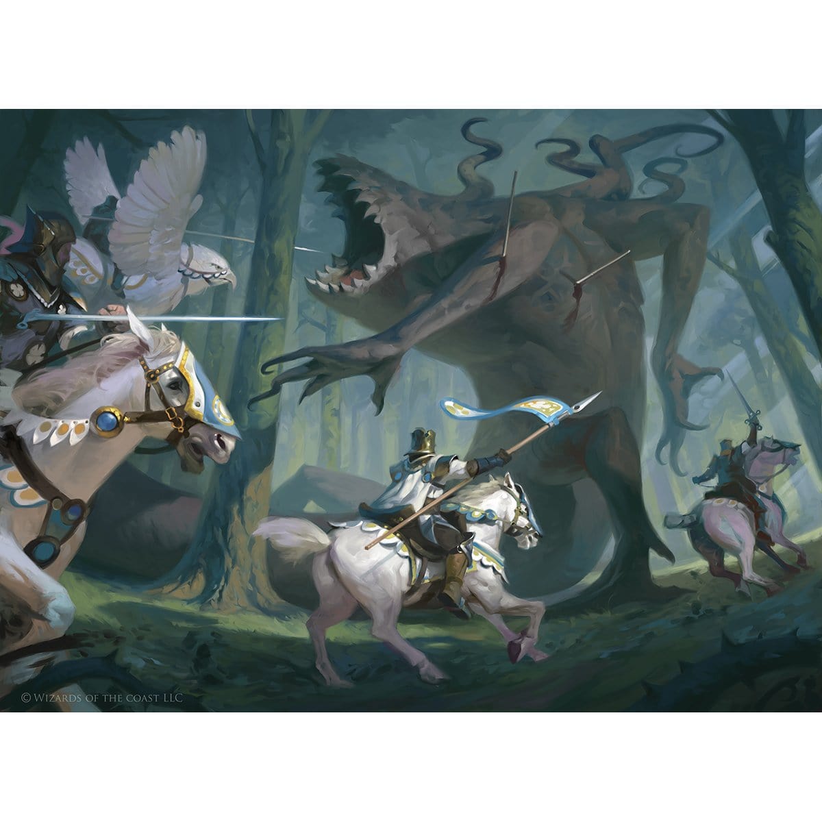 Outflank Print - Print - Original Magic Art - Accessories for Magic the Gathering and other card games