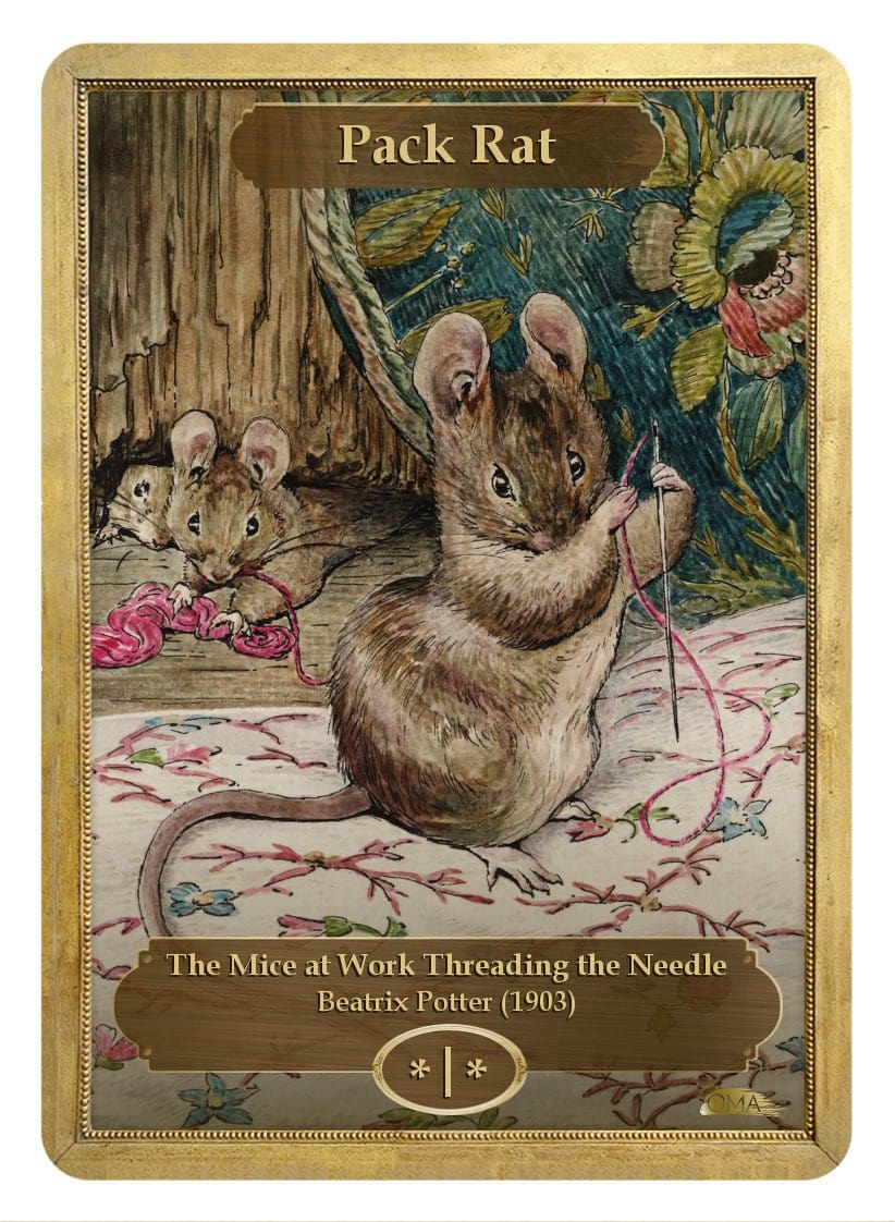Pack Rat Token (*/*) by Beatrix Potter - Original Magic Art