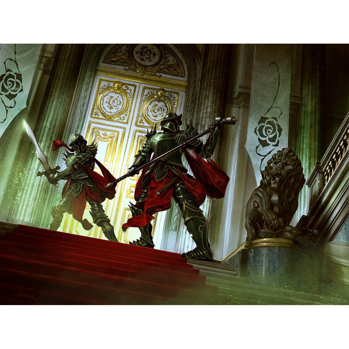 Palace Sentinels Print - Print - Original Magic Art - Accessories for Magic the Gathering and other card games