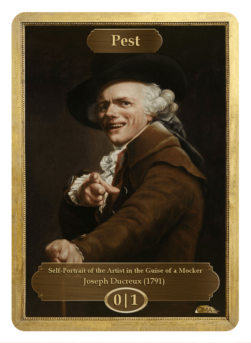 Pest Token (0/1) by Joseph Ducreux - Token - Original Magic Art - Accessories for Magic the Gathering and other card games