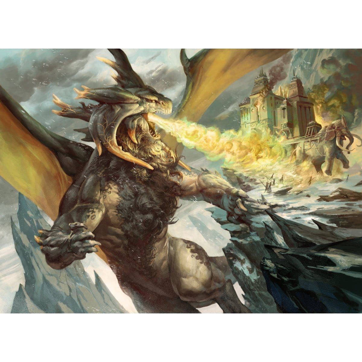 Destructor Dragon Print - Print - Original Magic Art - Accessories for Magic the Gathering and other card games