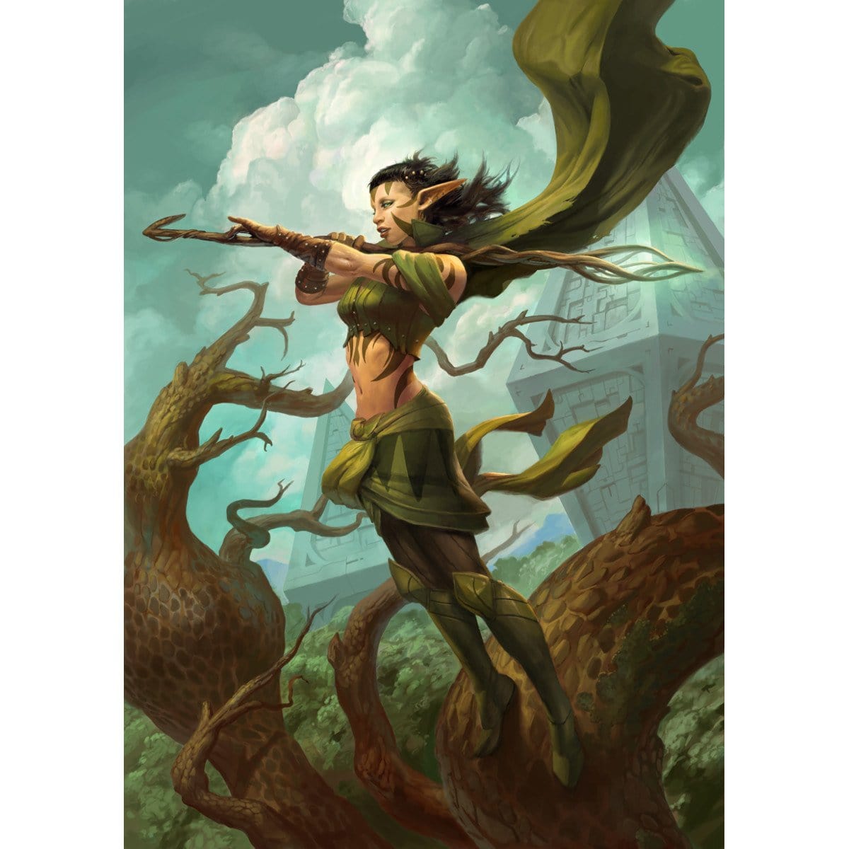 Nissa, Worldwaker Print - Original Magic Art Nissa, Worldwaker Print - Original Magic Art