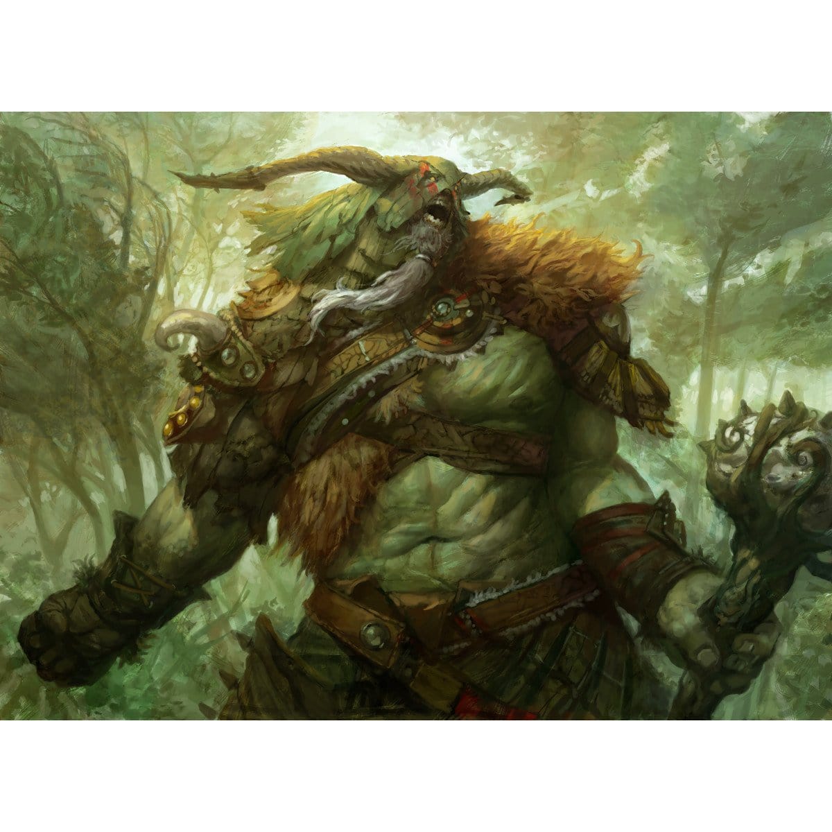 Primeval Titan Print - Print - Original Magic Art - Accessories for Magic the Gathering and other card games