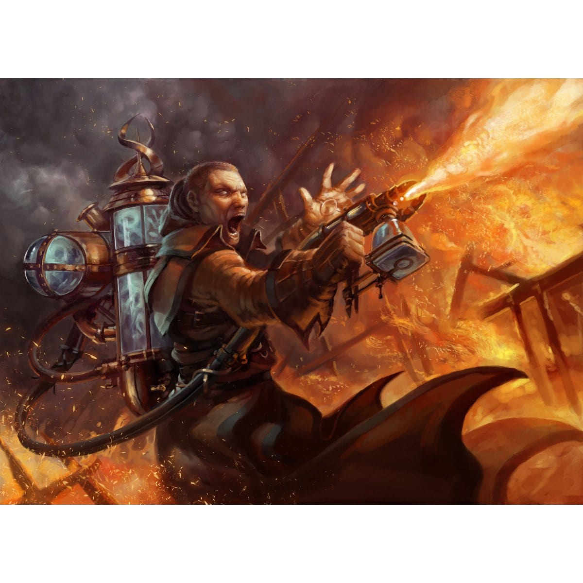 Rage Thrower Print - Print - Original Magic Art - Accessories for Magic the Gathering and other card games