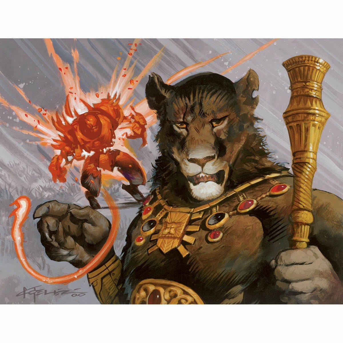Planeswalker&#39;s Fury Print - Print - Original Magic Art - Accessories for Magic the Gathering and other card games