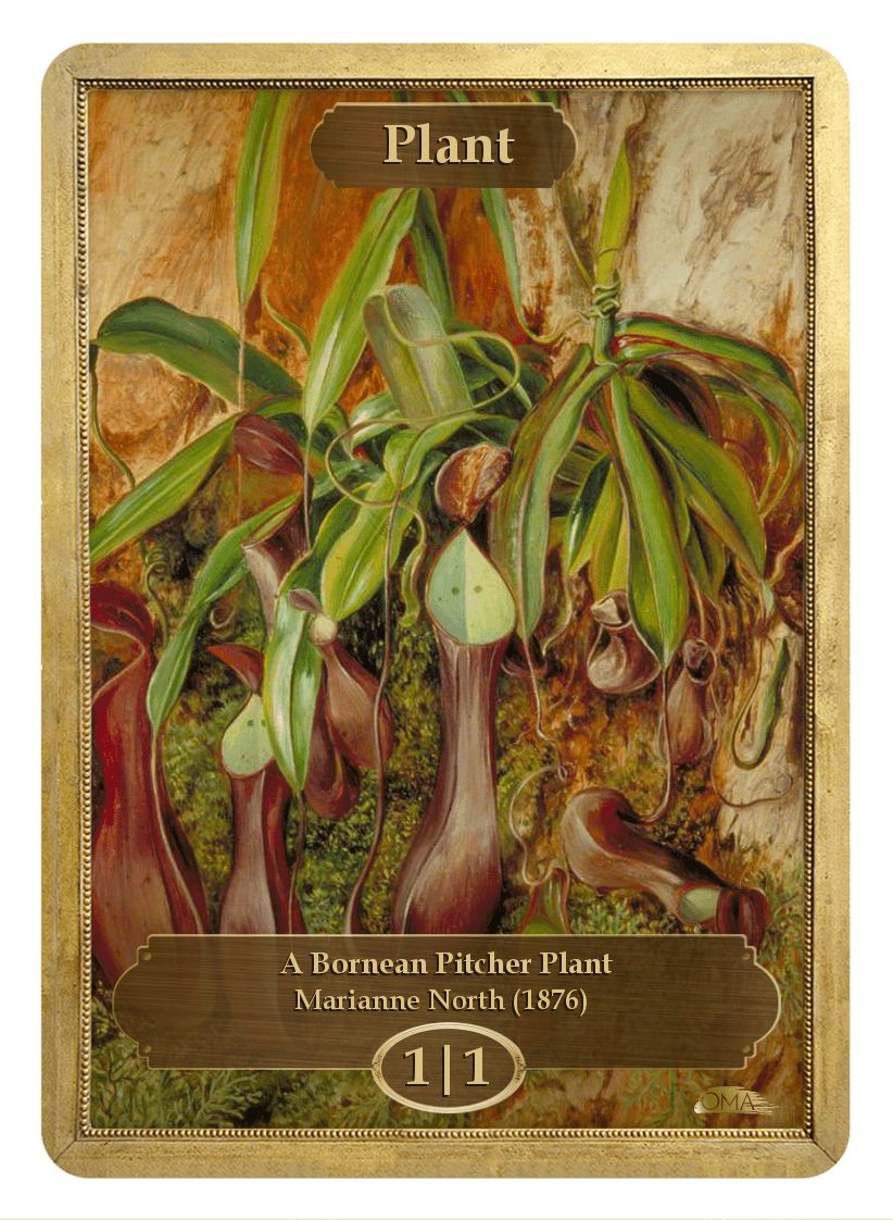 Plant Token (1/1) by Marianne North - Original Magic Art Plant Token (1/1) by Marianne North - Original Magic Art