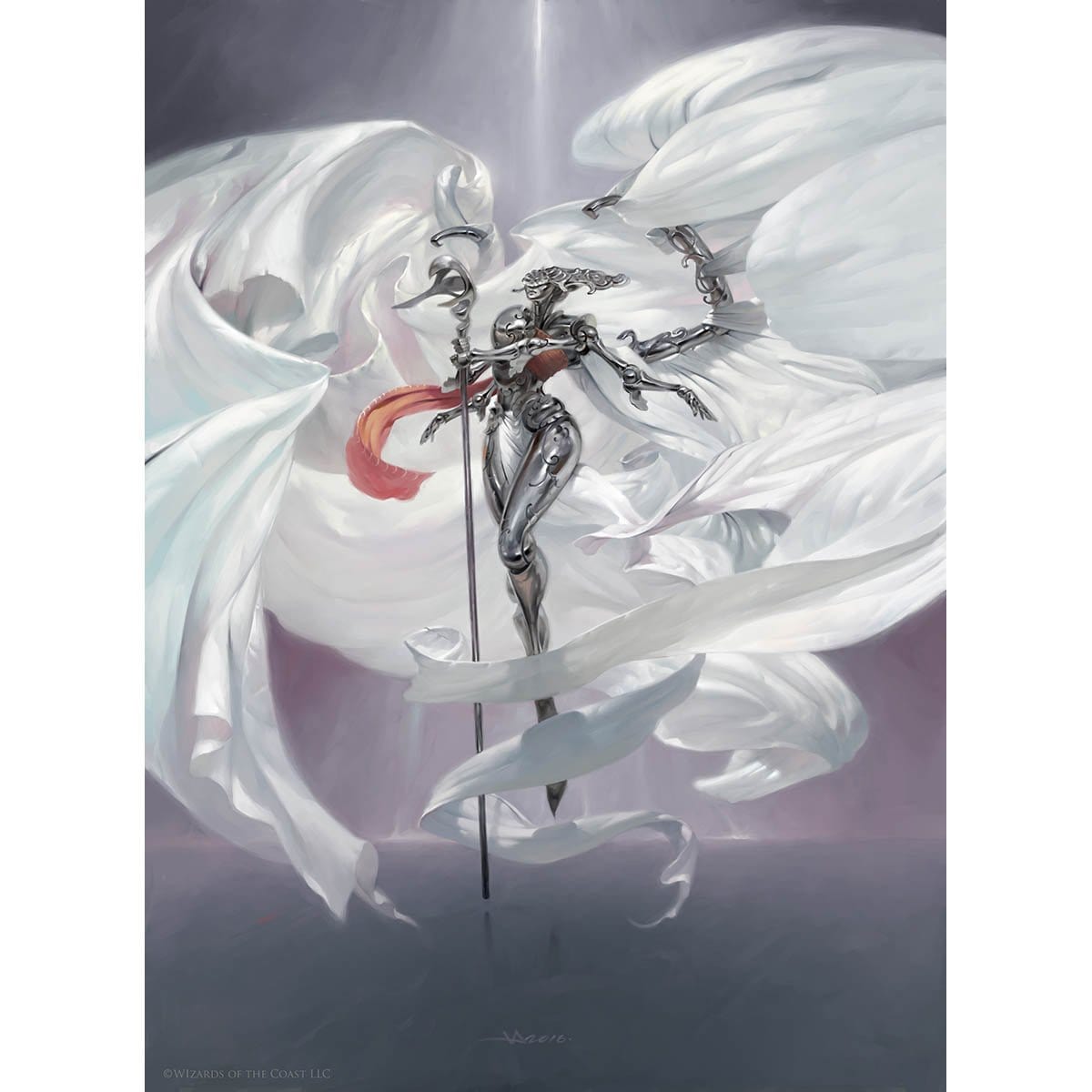 Platinum Angel Print - Print - Original Magic Art - Accessories for Magic the Gathering and other card games