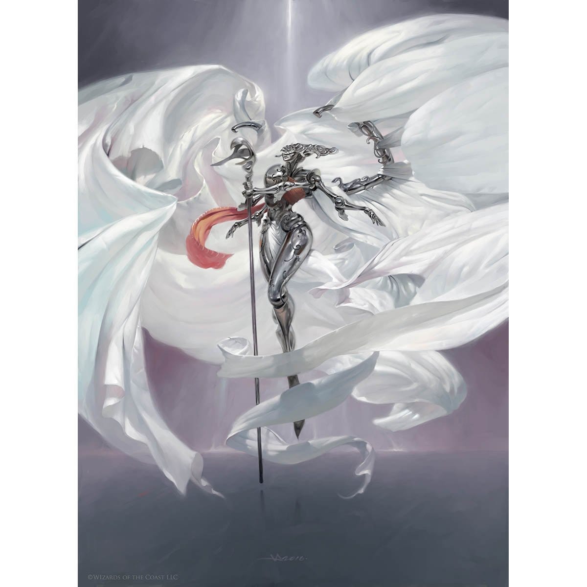 Platinum Angel Print - Print - Original Magic Art - Accessories for Magic the Gathering and other card games