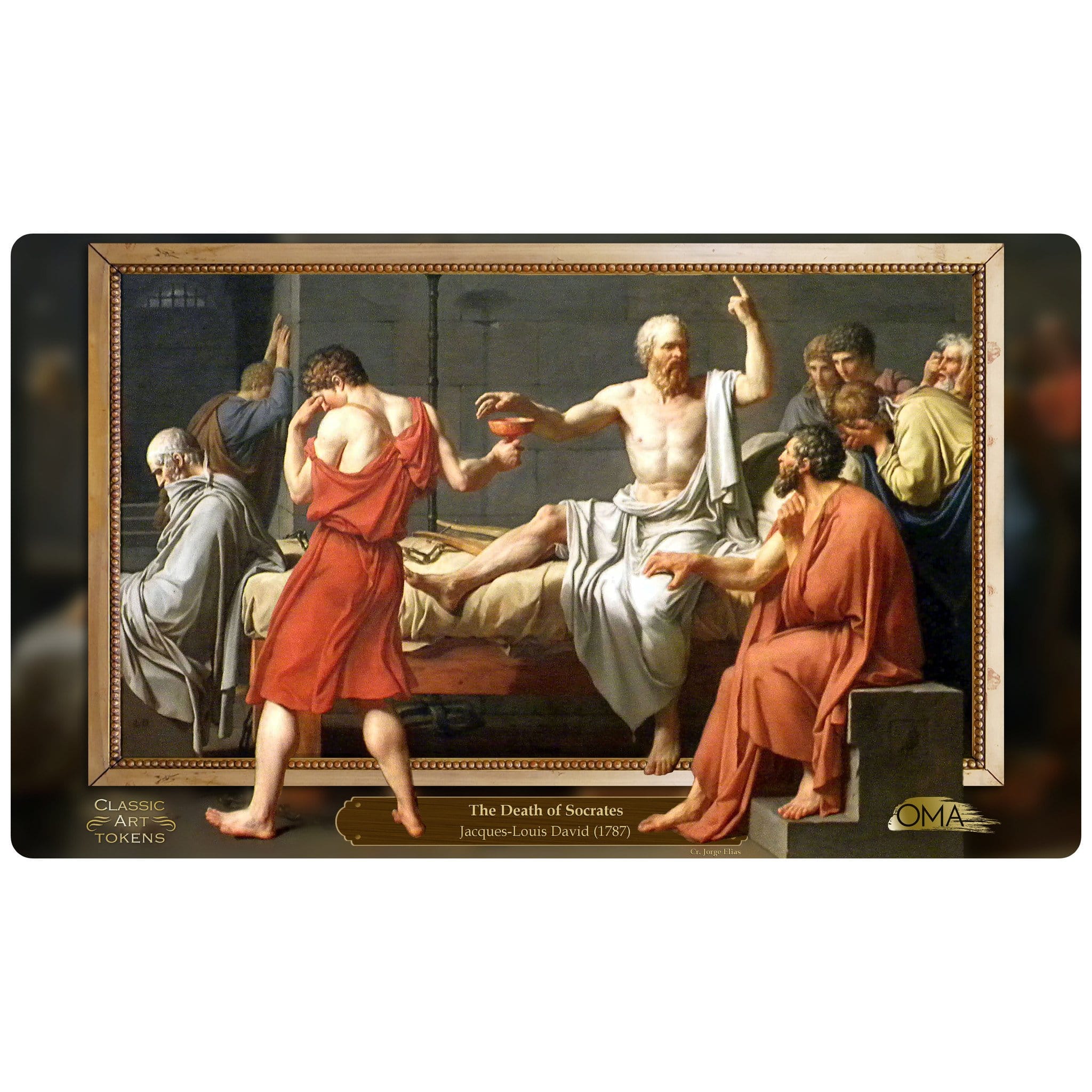 socrates mtg card Poison Playmat by Jacques-Louis David