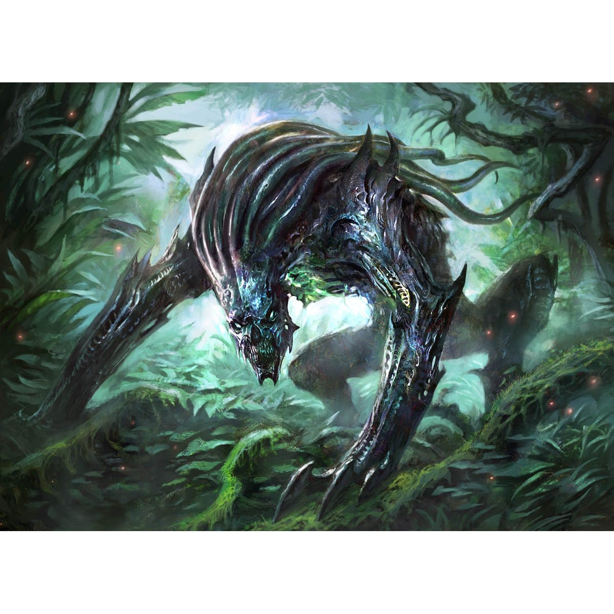 Predatory Sliver Print - Print - Original Magic Art - Accessories for Magic the Gathering and other card games